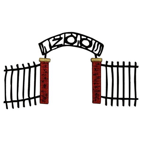 ID 0050 Zoo Gates Open Entrance Embroidered Iron On Applique Patch - Walmart.com