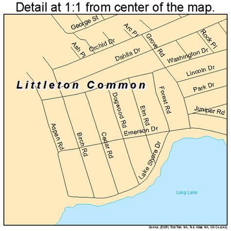 Littleton Common Massachusetts Street Map 2536020