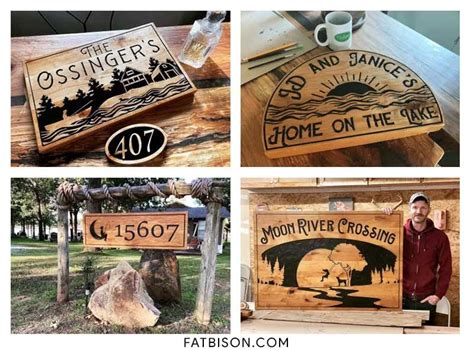 Lake House Signs | Custom Wood Signs | Fat Bison Workshop