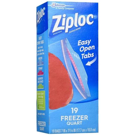 Ziploc Freezer Bags - 1 qt - 19 ct - Walmart.com - Walmart.com