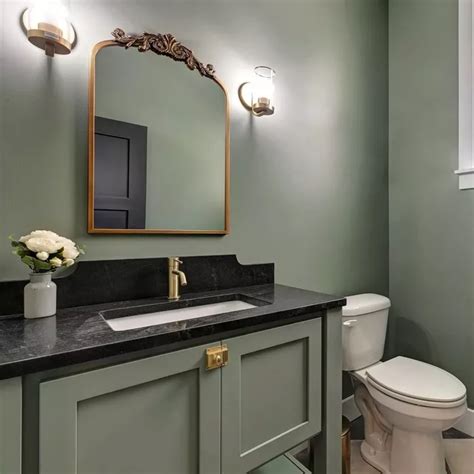 21 Sage Green Bathroom Ideas You'll Love for Years to Come | Green bathroom vanity, Green ...