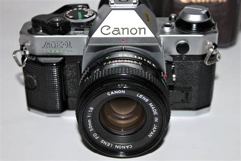 Vintage 1980s Canon AE-1 35mm Film Camera with Leather Case | Film ...