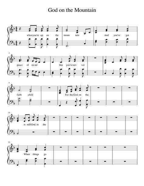 God on the Mountain sheet music for Piano download free in PDF or MIDI