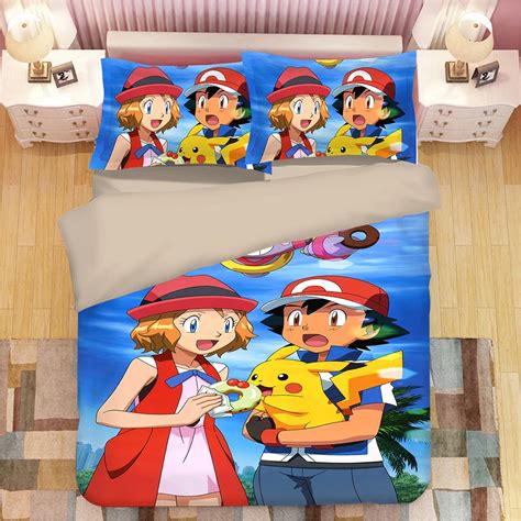 Cartoon Pokemon Pikachu 3D Prints Duvet Cover Linen Bedding Set - KawaiiMerch.com