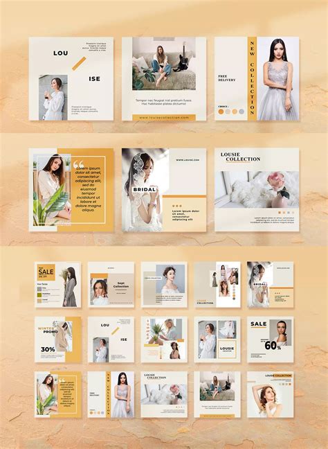 Fashion Store Instagram Post / Feeds Templates | Facebook post design, Instagram branding design ...