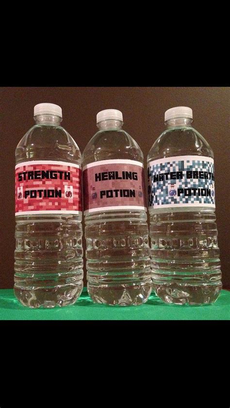 Minecraft Potion Drink Labels Customized Minecraft Labels Instant download PDF Minecraft Party ...