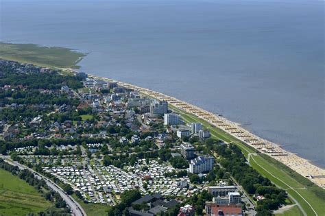 Luftbild Cuxhaven - Küsten- Landschaft am Sandstrand der Nordsee in ...