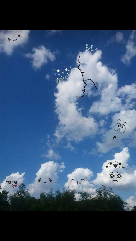 Emoji clouds 😍 | Beautiful images nature, Cool wallpapers cartoon, Anime art beautiful