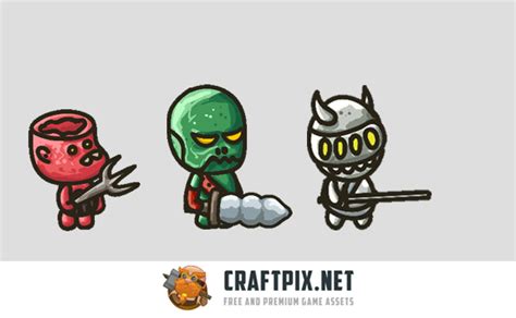 Free Monster Enemy Game Sprites - CraftPix.net