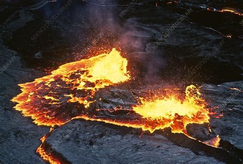 Lava lake volcanic activity, Ethiopia - Stock Image - C016/9675 - Science Photo Library