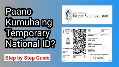 PAANO KUMUHA NG TEMPORARY NATIONAL ID | HR. LEAH G. - YouTube