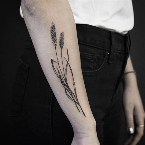 Straws of wheat tattoo - Tattoogrid.net