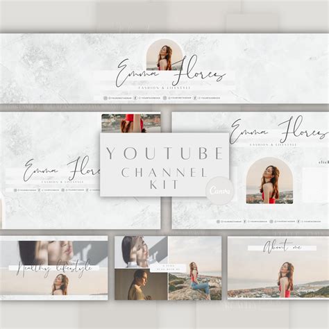 White Minimalist Youtube Channel Kit Youtube Banner Youtube - Etsy