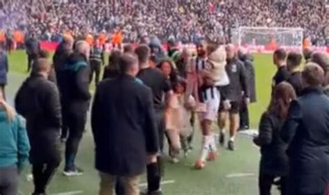 West Brom star rescues family from stands after ugly scenes vs Wolves ...