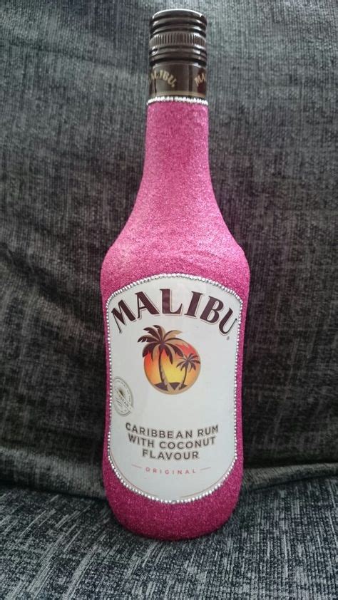 Raspberry glitter malibu bottle. Available at www.dazzlingcrafty.uk https://m.facebook.com ...