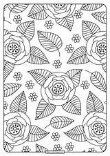Free Printable Flower Pattern Coloring Page 08 sketch template