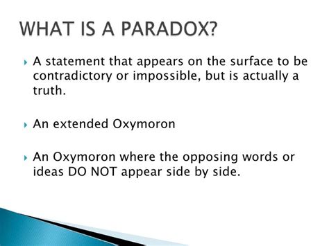 Figurative Language - Paradox