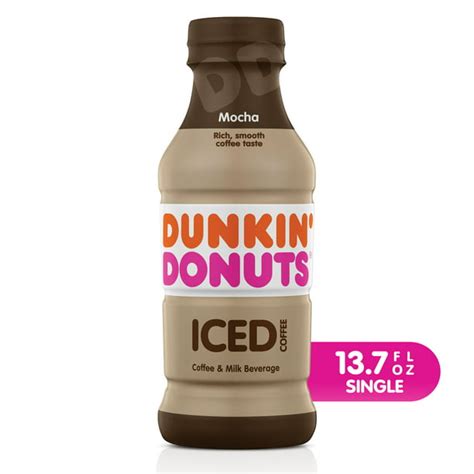 Dunkin' Donuts Mocha Iced Coffee Bottle, 13.7 fl oz - Walmart.com ...