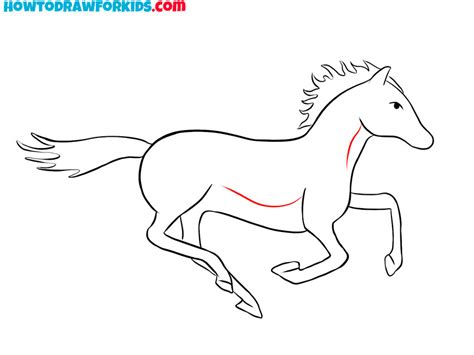 How to Draw a Running Horse - Easy Drawing Tutorial For Kids