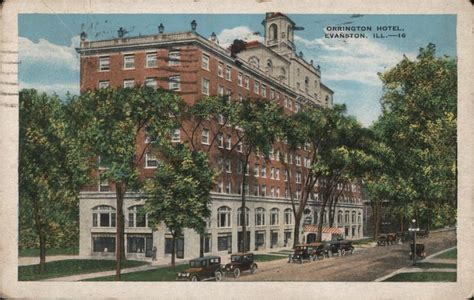 Orrington Hotel Evanston, IL Postcard