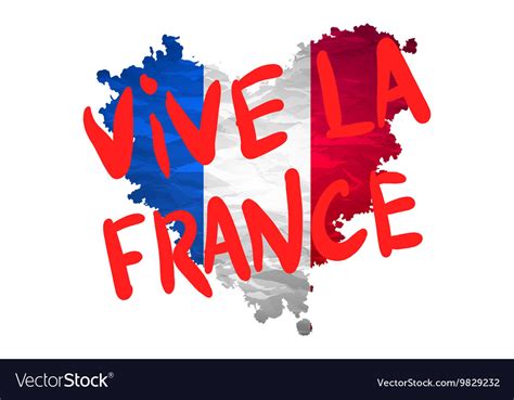 Vive la France hand painted national flag Vector Image