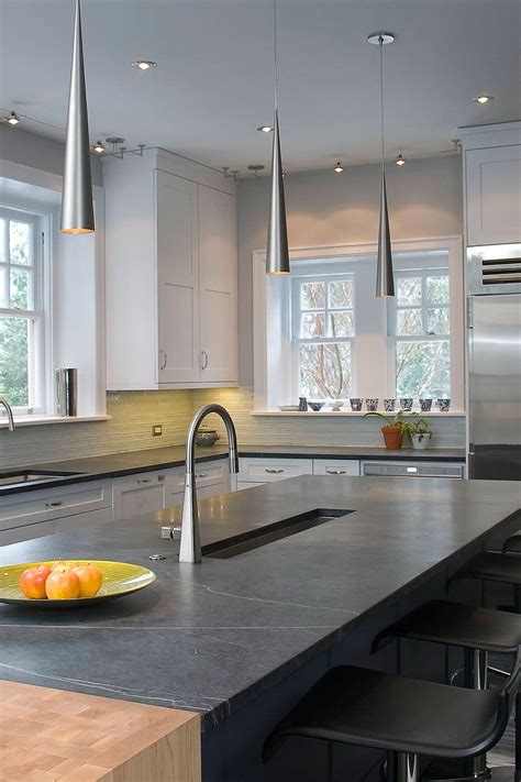 Green Soapstone Kitchen Countertops Design Ideas | Stone countertops kitchen, Soapstone ...