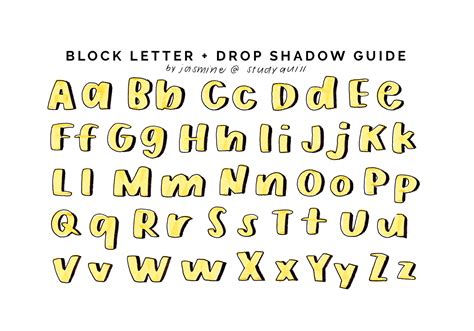 studyquill: “ drop shadow guide for block letters! video tutorial ” # ...