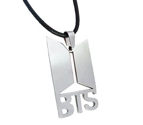 BTS Logo with Text and Pendant For BTS Army Merchandise Necklace ...