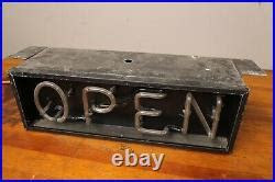 Vintage Neon Open Sign Store Window Display Advertising Red Neon Light ...