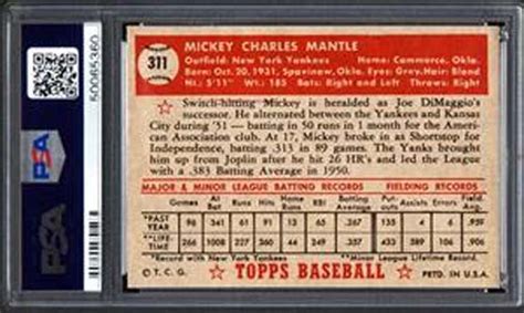 1952 Mickey Mantle Topps baseball card holds mystical powers for baby ...