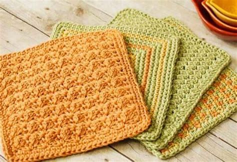 Textured Crochet Dishcloth Pattern - Petals to Picots