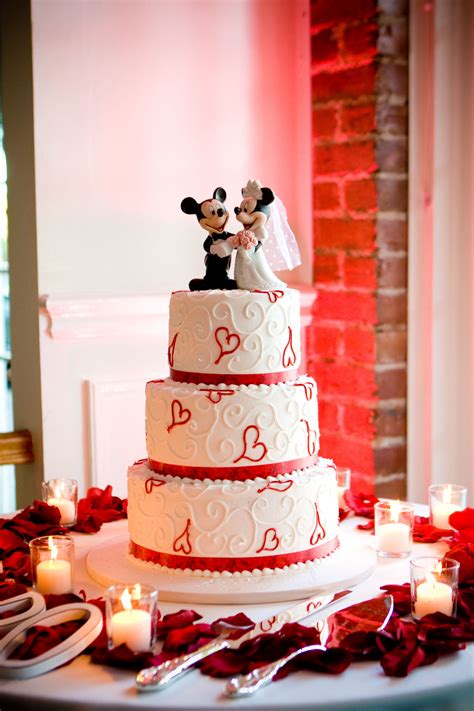 Wedding Ideas - WeddingWire | Disney wedding cake, Wedding cake red, Disney wedding