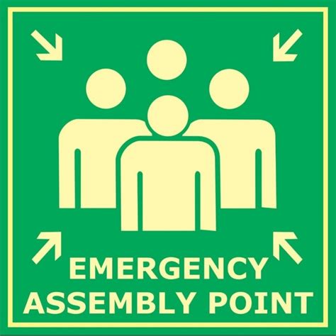 Square Green Emergency Assembly Point Sign Board, Dimension: 24x24 Inch, Rs 4 /square inch | ID ...