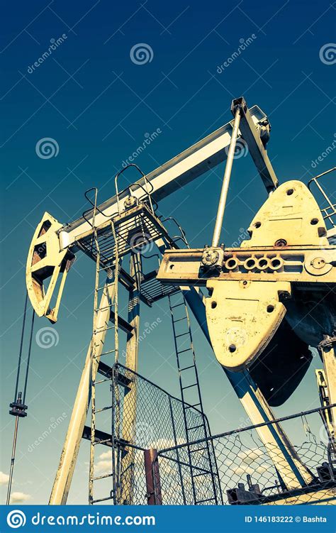 Oil Pump, Industrial Equipment. Rocking Machines for Extraction of Oil. Mining. Petroleum ...