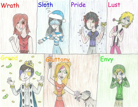 Random OCs as the Seven Deadly Sins by AwesomeHeartAngel on DeviantArt