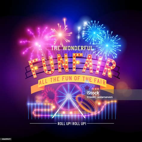 Retro Fairground Circus Sign Stock Illustration - Download Image Now - Amusement Park, Traveling ...