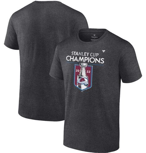 Men's Colorado Avalanche Heathered Charcoal 2022 Stanley Cup Champions Jersey Roster T-Shirt ...