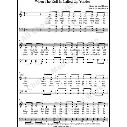 When the roll is called up yonder Sheet Music (SATB) Incl Practice Music.