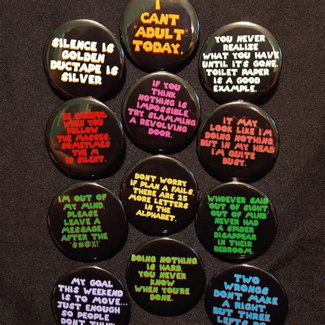 Funny Buttons - Etsy