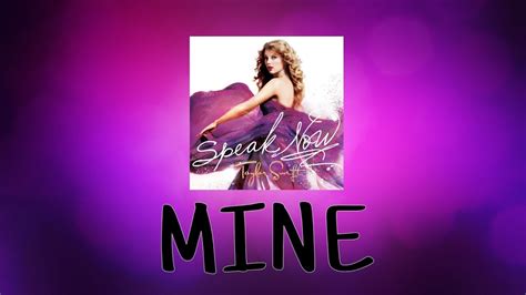 Taylor Swift - Mine (Audio Official) - YouTube