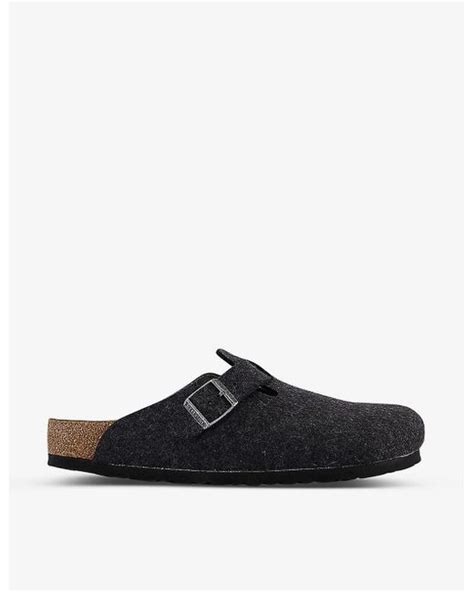 Birkenstock Boston Wool Clogs in Black for Men | Lyst UK