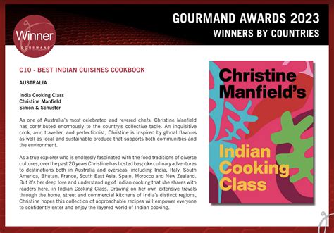 Gourmand Awards 2023 – Christine Manfield