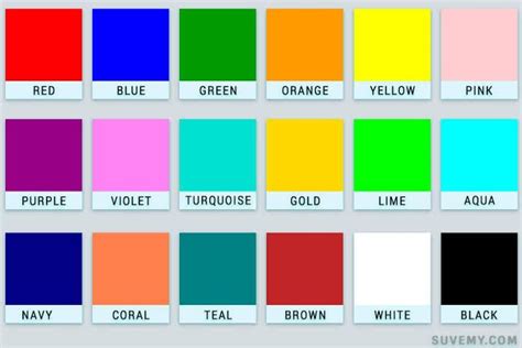 all colours name with picture pdf - Google Search | Colors name in english, All colours name ...