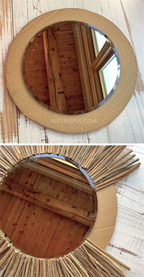 Cheap & Easy DIY Stick Framed Mirror (That looks Expensive!) | Cheap diy home decor, Diy home ...