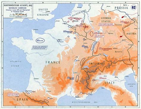 Map of North Western Europe in 1815