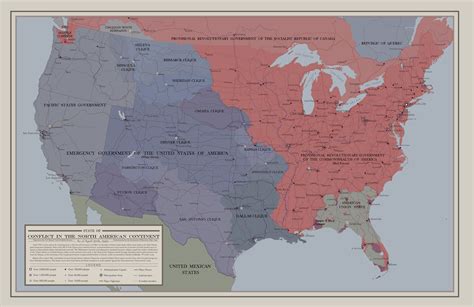 The Second American Civil War, by April 30th 1942 : r/imaginarymaps