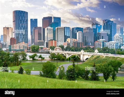 Calgary Skyline, Alberta, Canada Stock Photo - Alamy