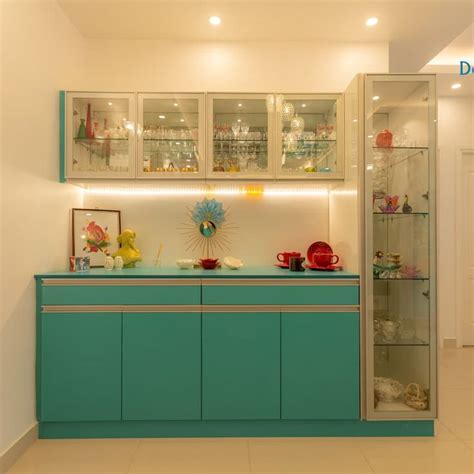 Crockery Unit Design Ideas | Crockery cabinet design, Kitchen design ...