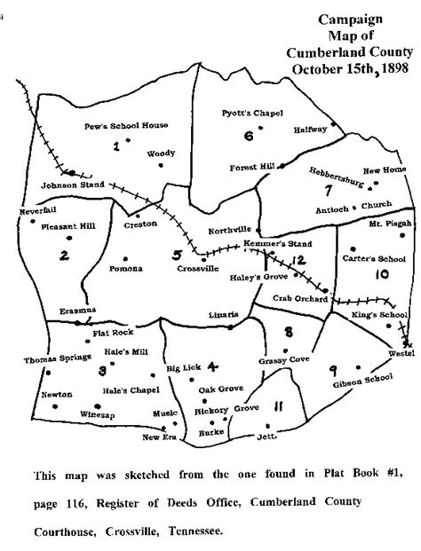 Campaign Map of Cumberland County (1898) – Cumberland County TNGenWeb