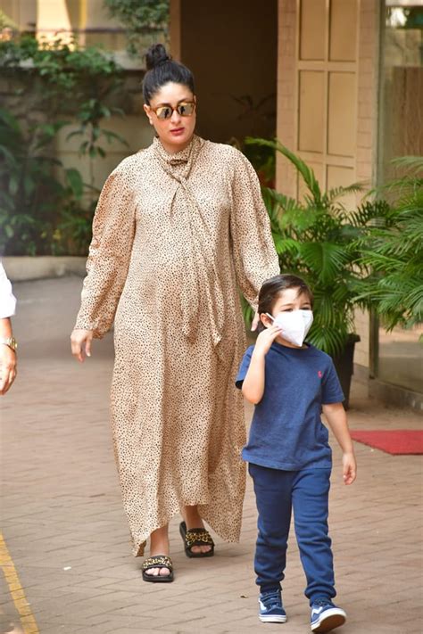 Mom-To-Be Kareena Kapoor Spotted With Son Taimur